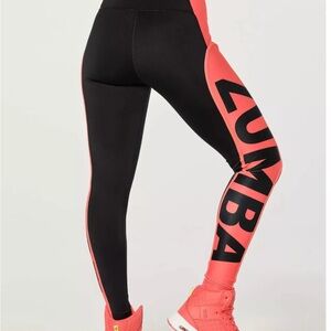Zumba Fitness Women's Black and Pink Leggings
